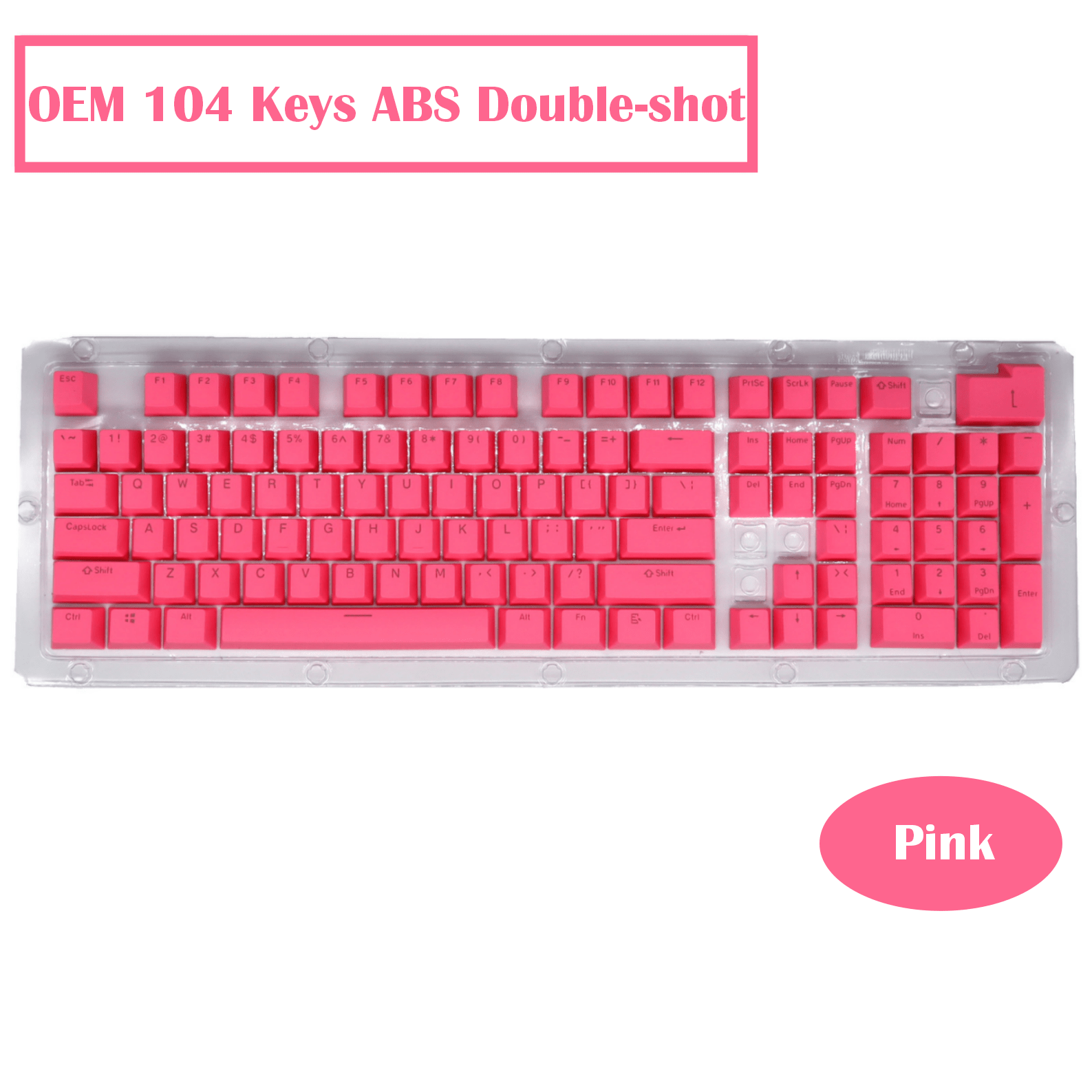 oem profile keycaps 104 keys abs double shot for diy custom mechanical keyboard keycaps desktop computer backlight keycaps kit details 9