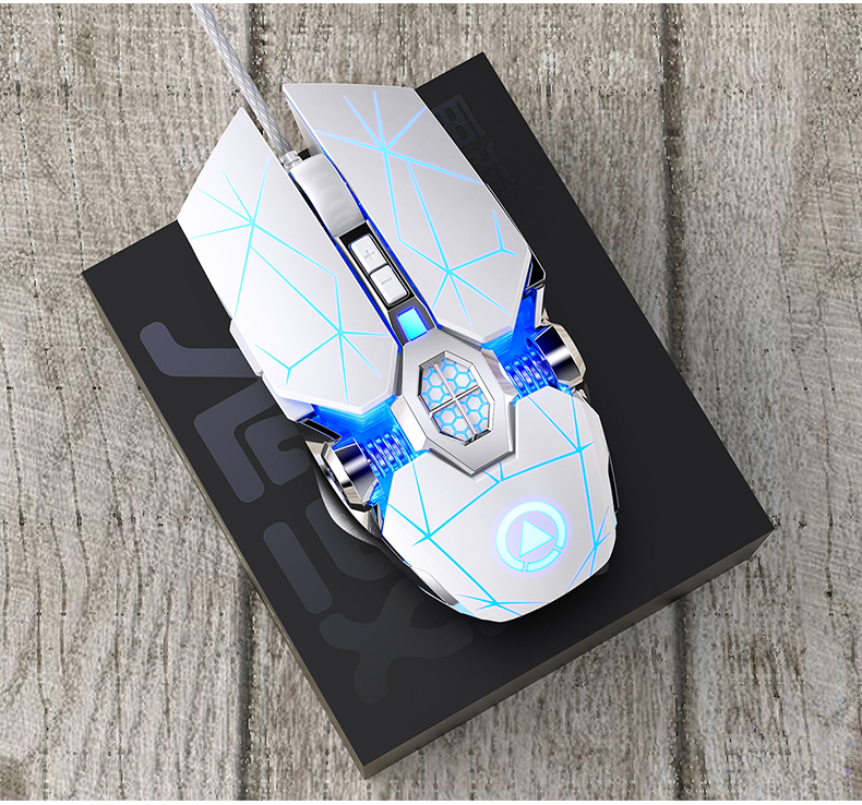 silent stylish gaming mouse with macro breathing lights led perfect for pc laptop gamers details 12