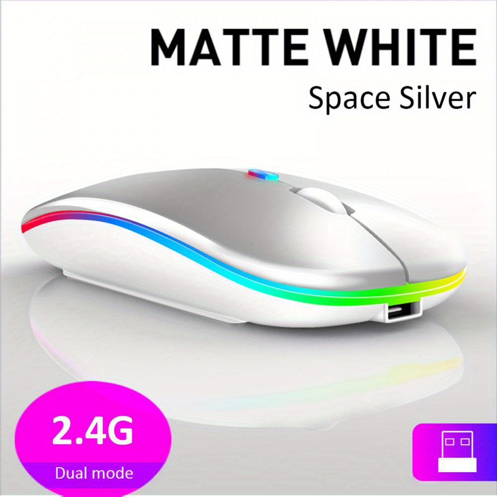 rechargeable wireless mouse portable ergonomic soundless perfect for pc tablet macbook office use details 6