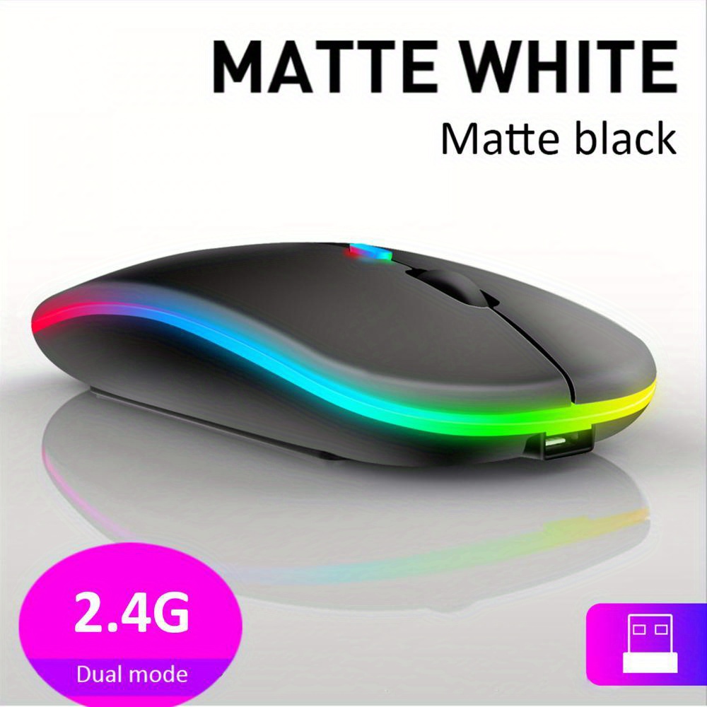 rechargeable wireless mouse portable ergonomic soundless perfect for pc tablet macbook office use details 8