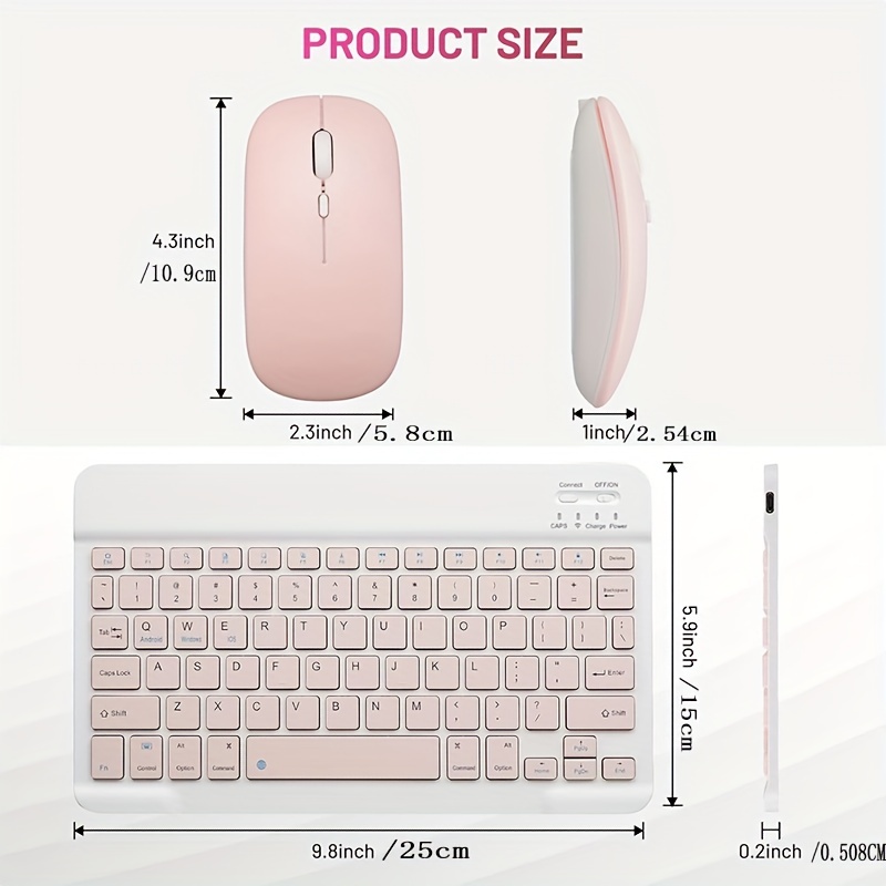 tablet phone smartphone, wireless keyboard and mouse combo rechargeable portable wireless keyboard mouse set for iphone ipad samsung tablet phone smartphone for android windows details 0