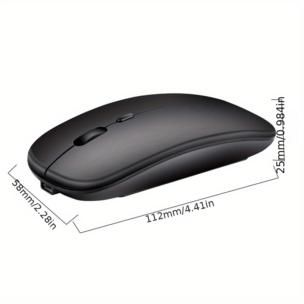 rechargeable wireless mouse mute computer silent mouse mini usb ergonomic mouse 2 4ghz for laptop desktop computer gift for birthday easter boy girlfriend details 10