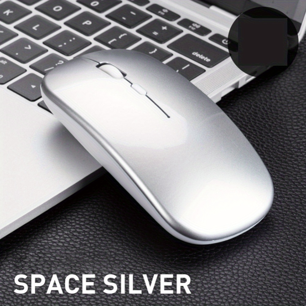 rechargeable wireless mouse mute computer silent mouse mini usb ergonomic mouse 2 4ghz for laptop desktop computer gift for birthday easter boy girlfriend details 11