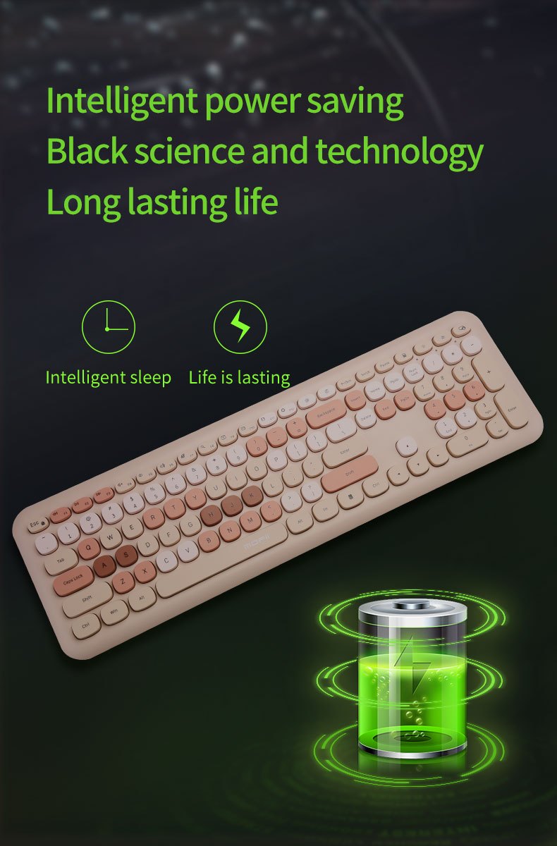 usb wireless silent keyboard and mouse set details 7