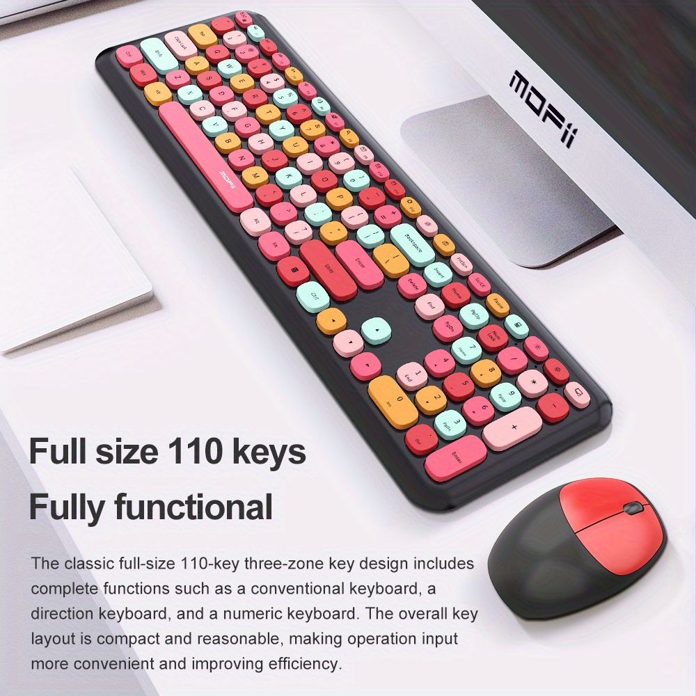 usb wireless silent keyboard and mouse set details 11