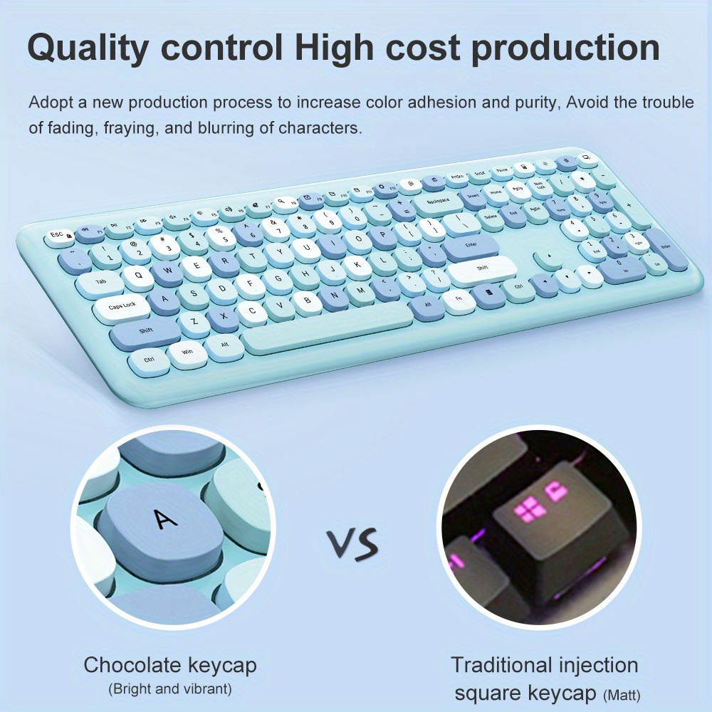 usb wireless silent keyboard and mouse set details 14