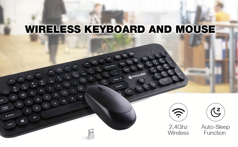 keyboard and mouse set wireless keyboard and mouse combo battery powered full size 2 4ghz silent mouse and keyboard plug and play suitable for mac windows laptop pc details 3