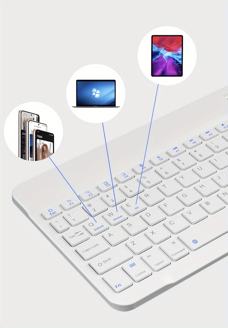 wireless rechargeable illuminated keyboard, wireless rechargeable illuminated keyboard perfect for android ios and windows devices details 2