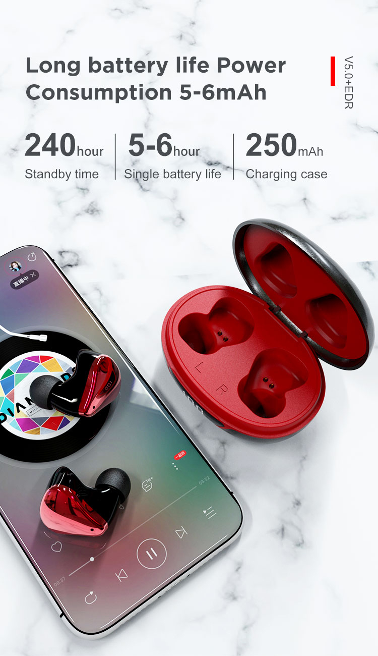 tws in ear stereo headphones led display 15m auto pairing active noise reduction ipx6 waterproof dustproof volume control voice answer summon siri wireless charging case included details 3