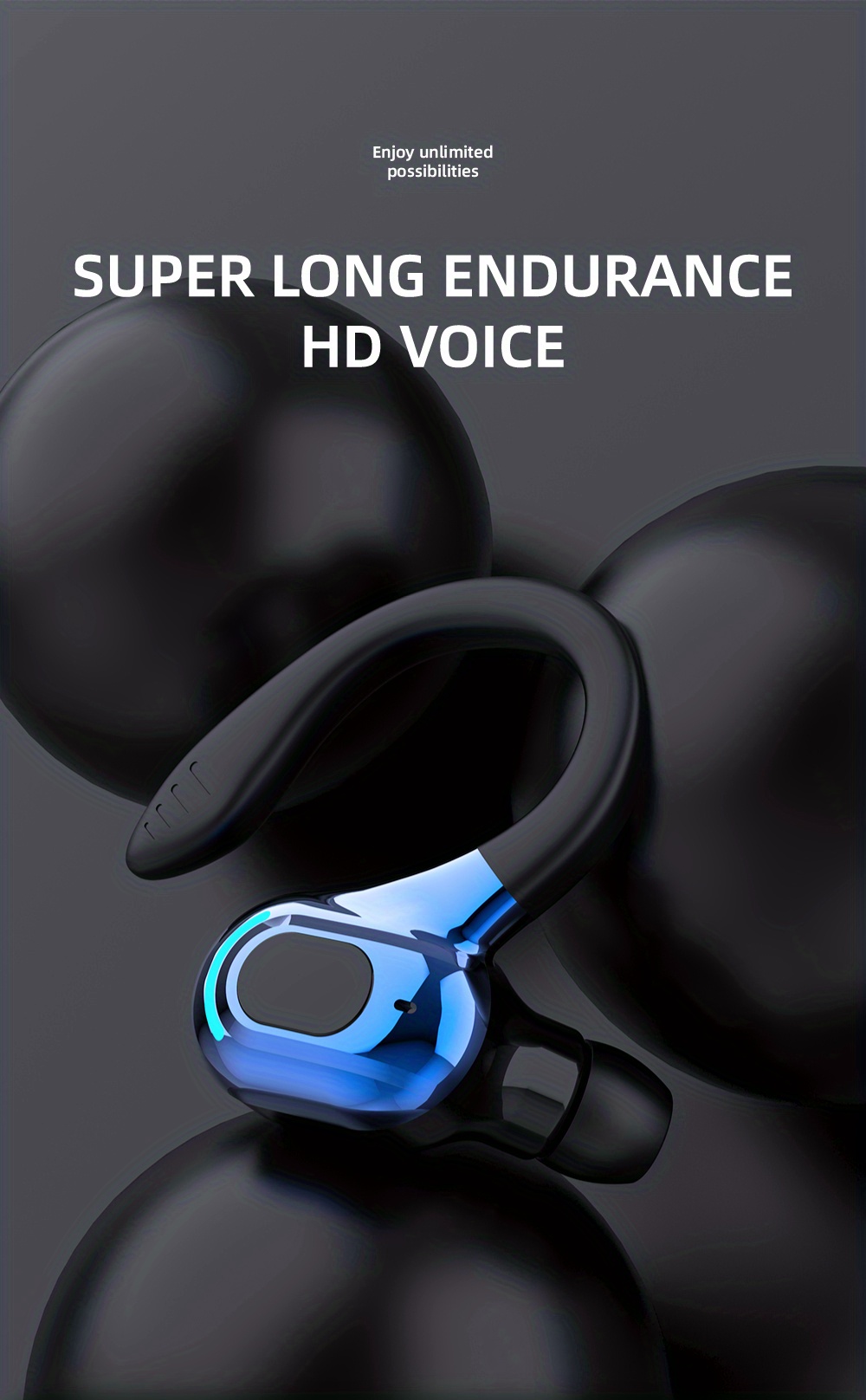 wireless mini earphones earplug type sports ultra long standby hifi sound quality waterproof wireless 5 2 details 0