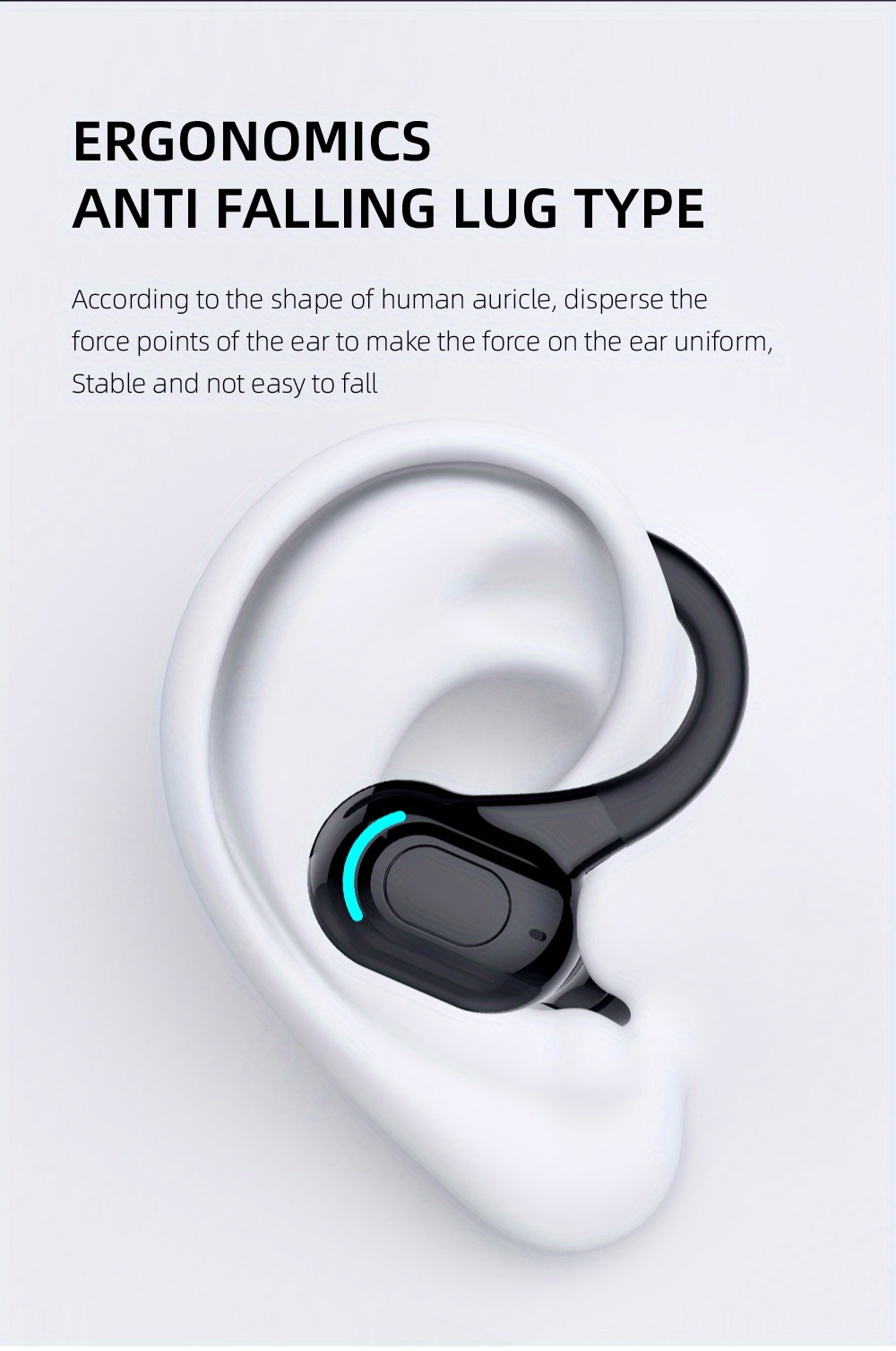 wireless mini earphones earplug type sports ultra long standby hifi sound quality waterproof wireless 5 2 details 3