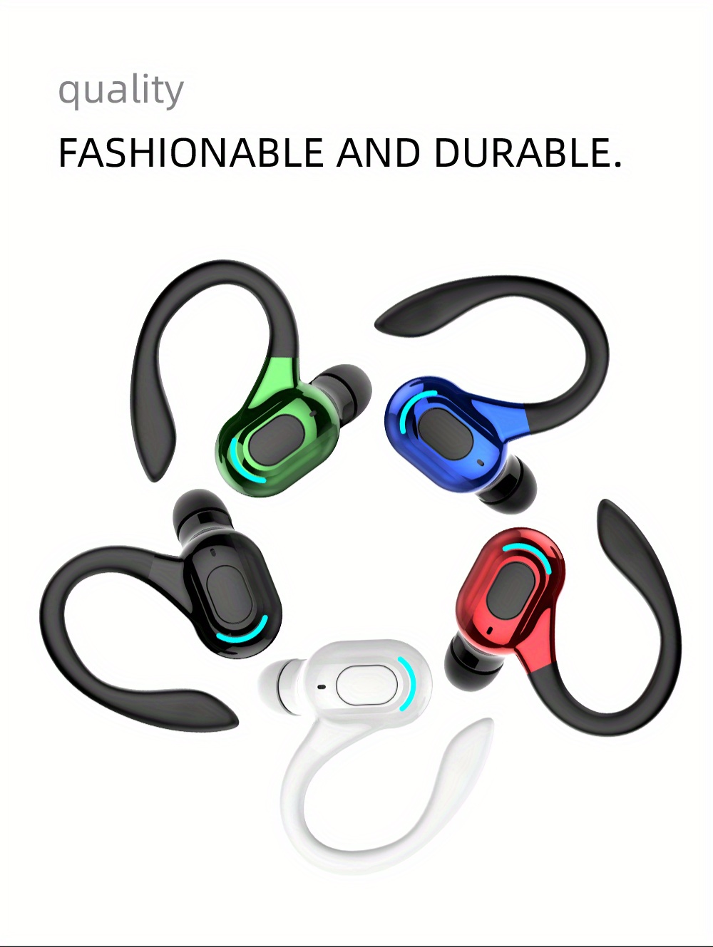 wireless mini earphones earplug type sports ultra long standby hifi sound quality waterproof wireless 5 2 details 11