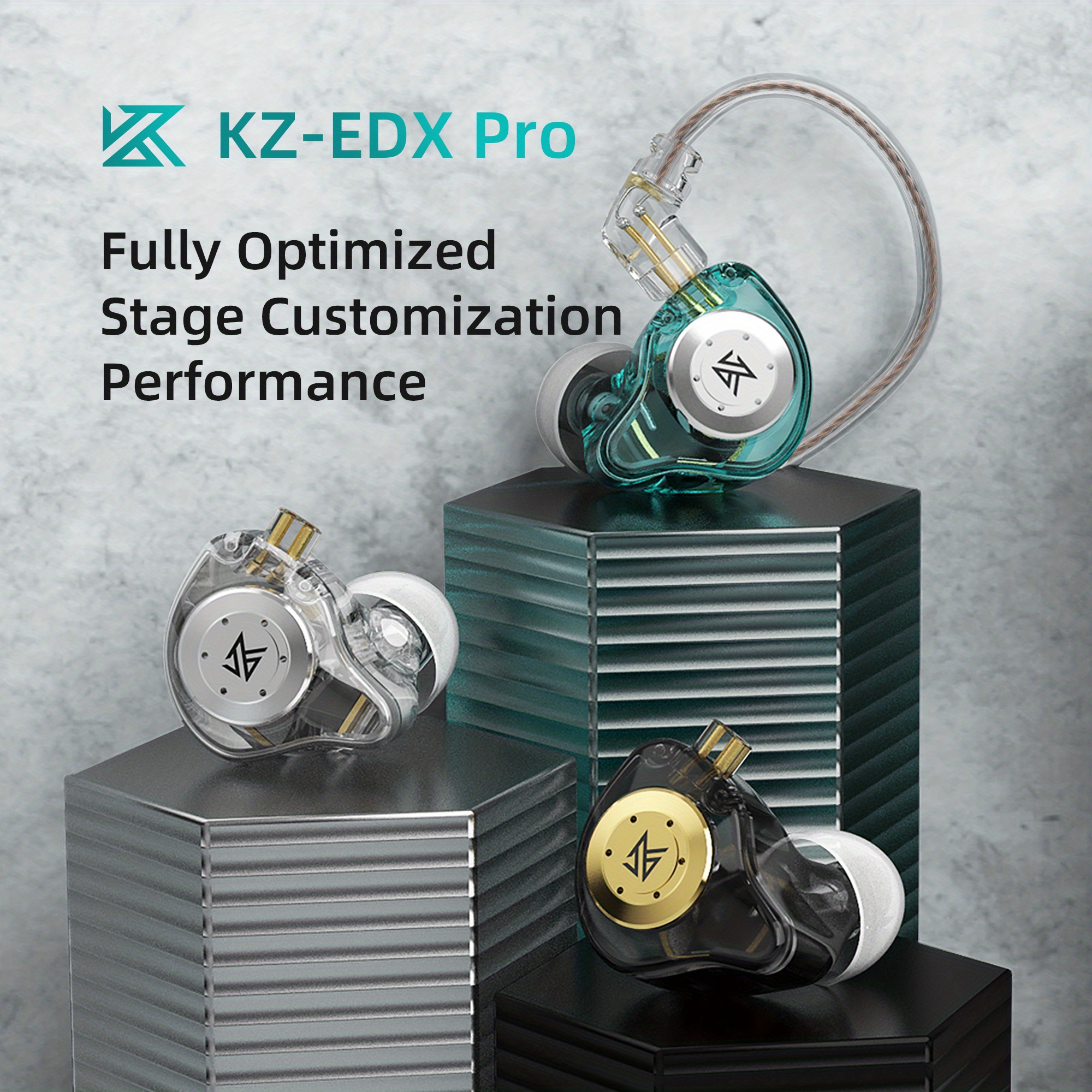 kz edx pro in ear monitor headphones wired iem earphones dual dd hifi stereo sound earphones noise cancelling earbuds details 0